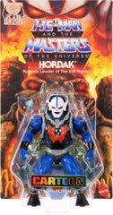 Masters of the Universe Origins Hordak side view shows removable harness for posing options