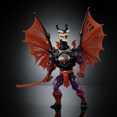 Metallic horned harness and snake logo on Ninjor from Reptile Wars detail.