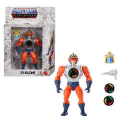 Sy Clone metallic shield on silver torso enhances display appeal