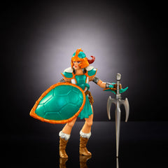 Helmeted Teela with removable armor pieces for swap-and-share play.