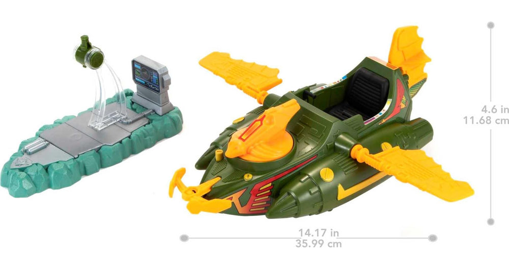 Masters of the Universe Origins Wind Raider wings rotate for dynamic battles.
