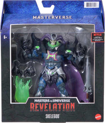 Skelegod action figure in dynamic side pose for versatile display.