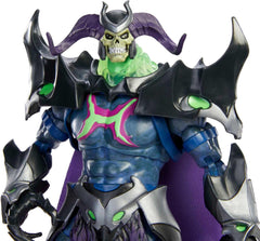 Nine-inch Skelegod ready for heroic shelf posing and reenactments.