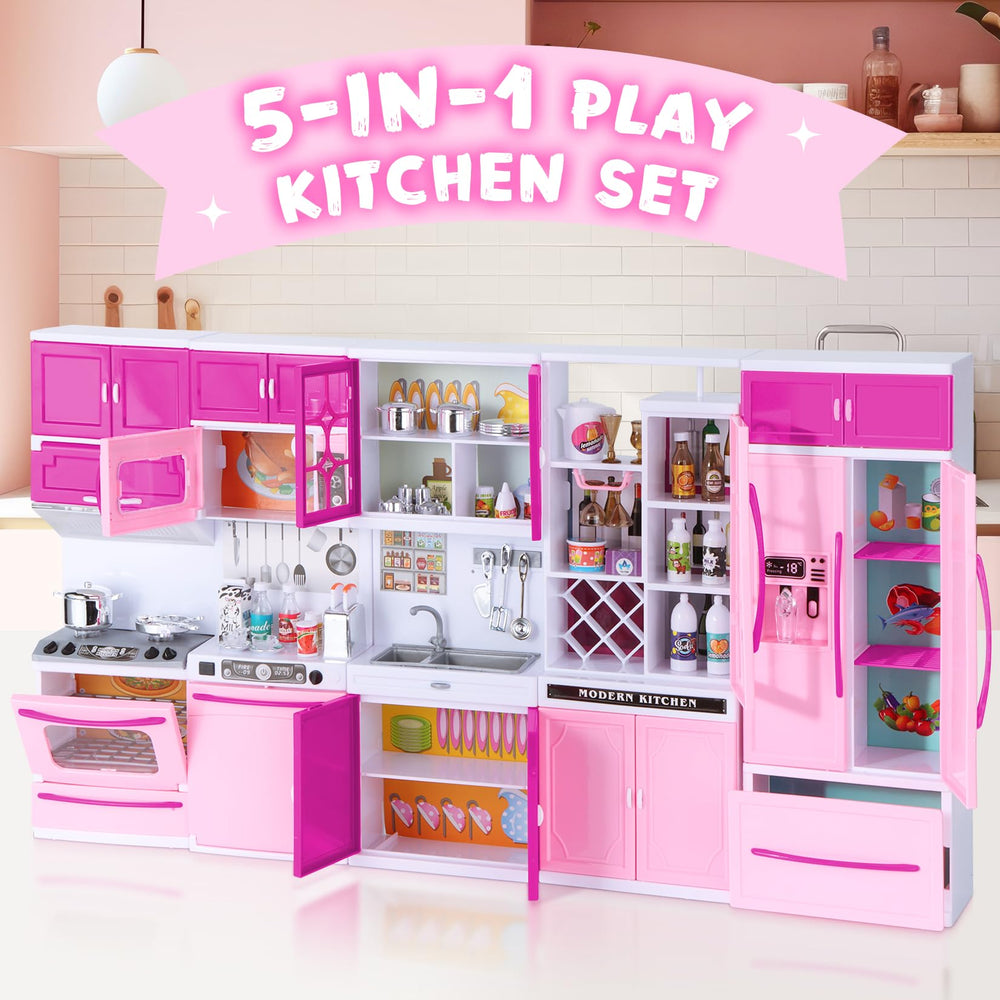 Mastom kitchen playset sink and faucet encourages imaginative cleanup play.