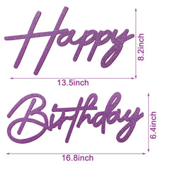 Close-up of MASTRON glitter purple felt letters showcasing craftsmanship