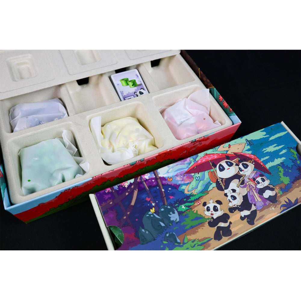 Matagot Takenoko game components arranged for a family-friendly play session.