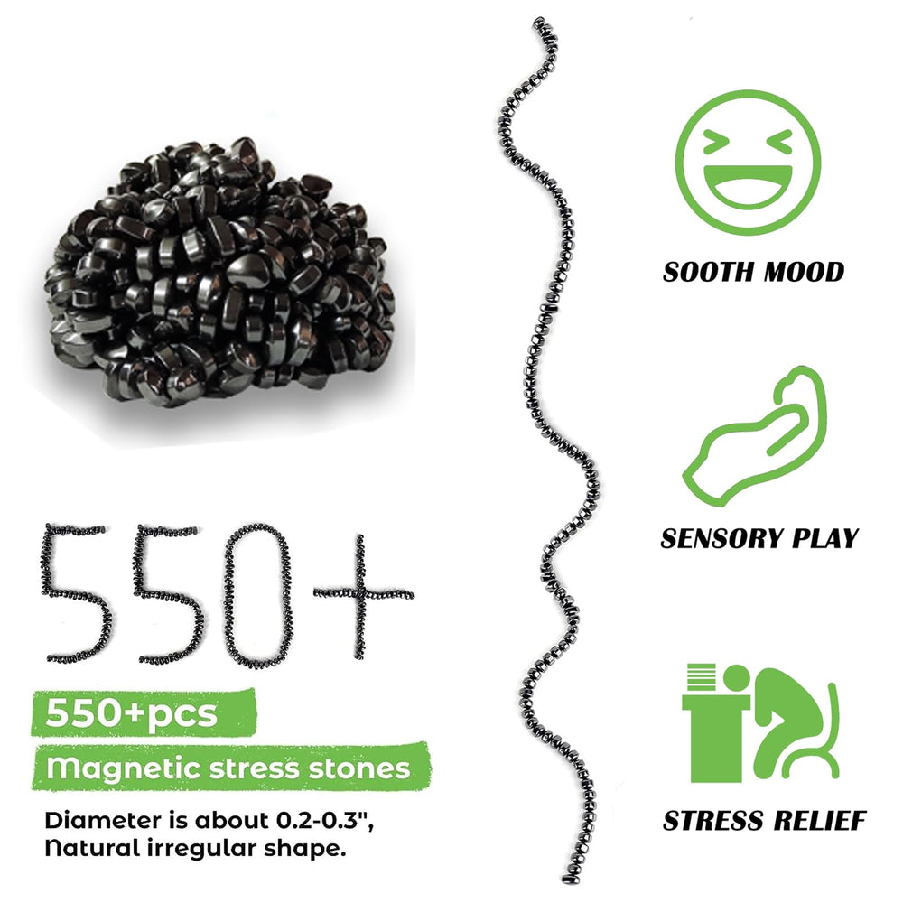 Matassari 550pcs set highlighting texture and temperature cues for mindful handling.