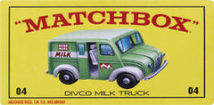 Matchbox 80th anniversary display box showcases collector-friendly packaging.