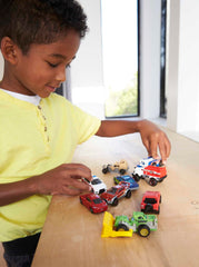 Matchbox 9-pack die-cast cars 1:64, variety themes to spark imaginative storytelling.