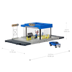 Set connects with other Matchbox and Hot Wheels sets for expanded storytelling.