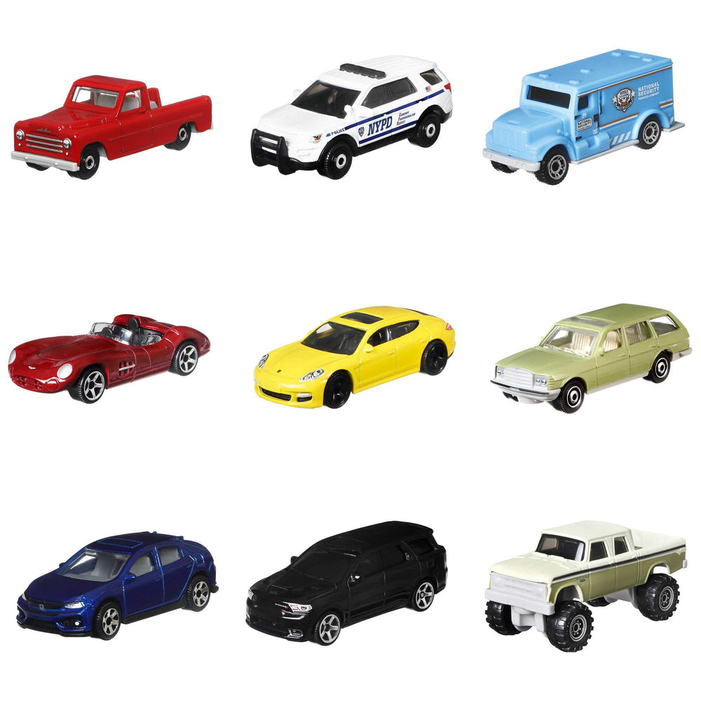 Exclusive 1:64 vehicle included in the Matchbox pack for collector appeal.