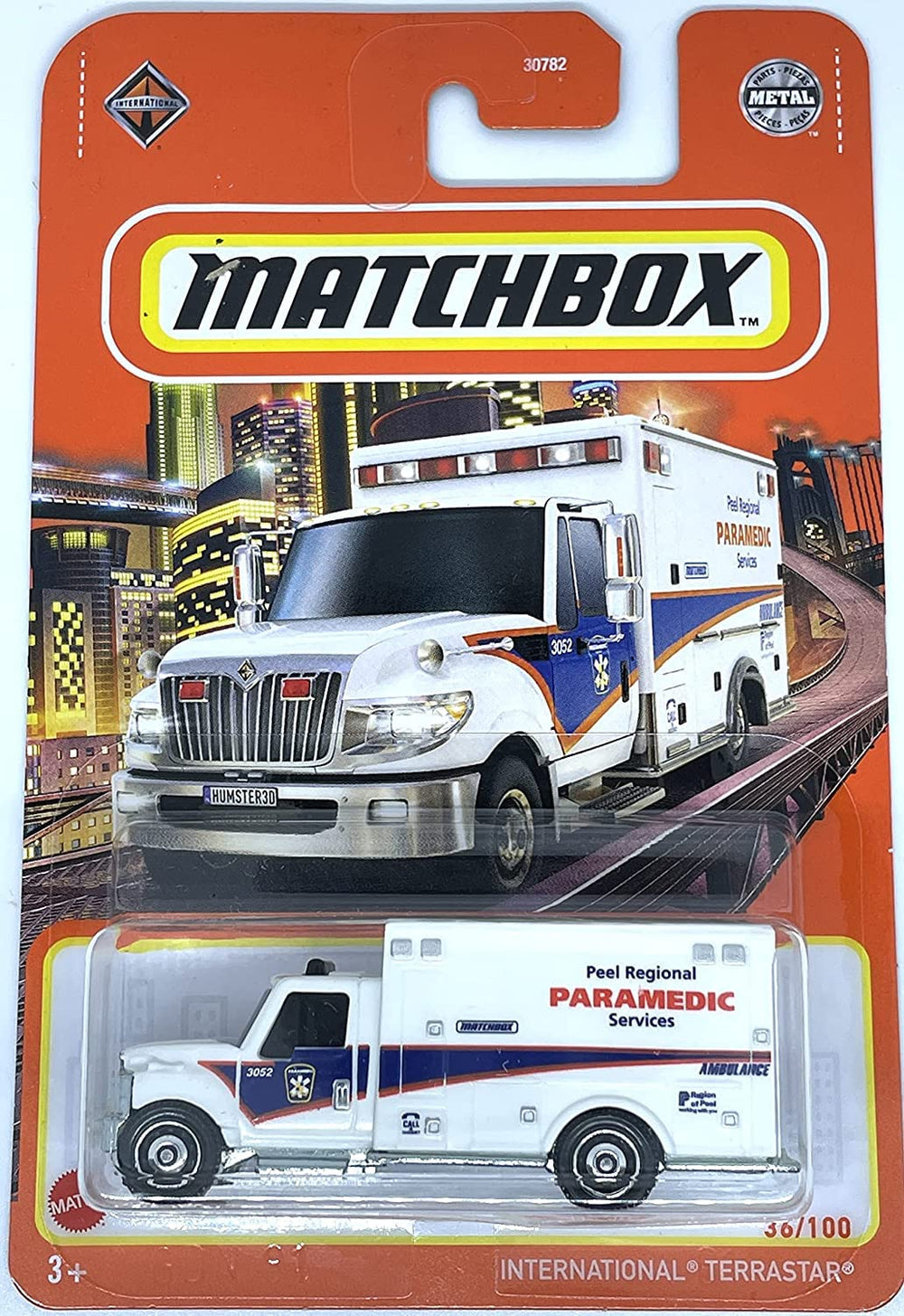Matchbox International Terrastar Paramedic Ambulance 36/100 ready for display or diorama.
