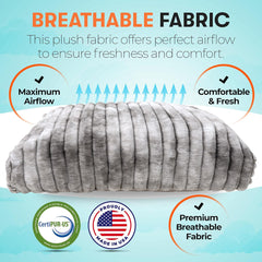 Matini Home crash pad cover close-up with zipper for easy cleaning