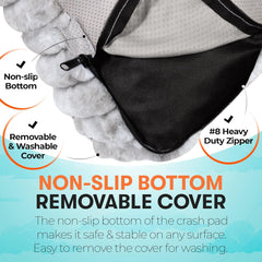 Matini Home crash pad mesh vents detail ensures safe airflow during use