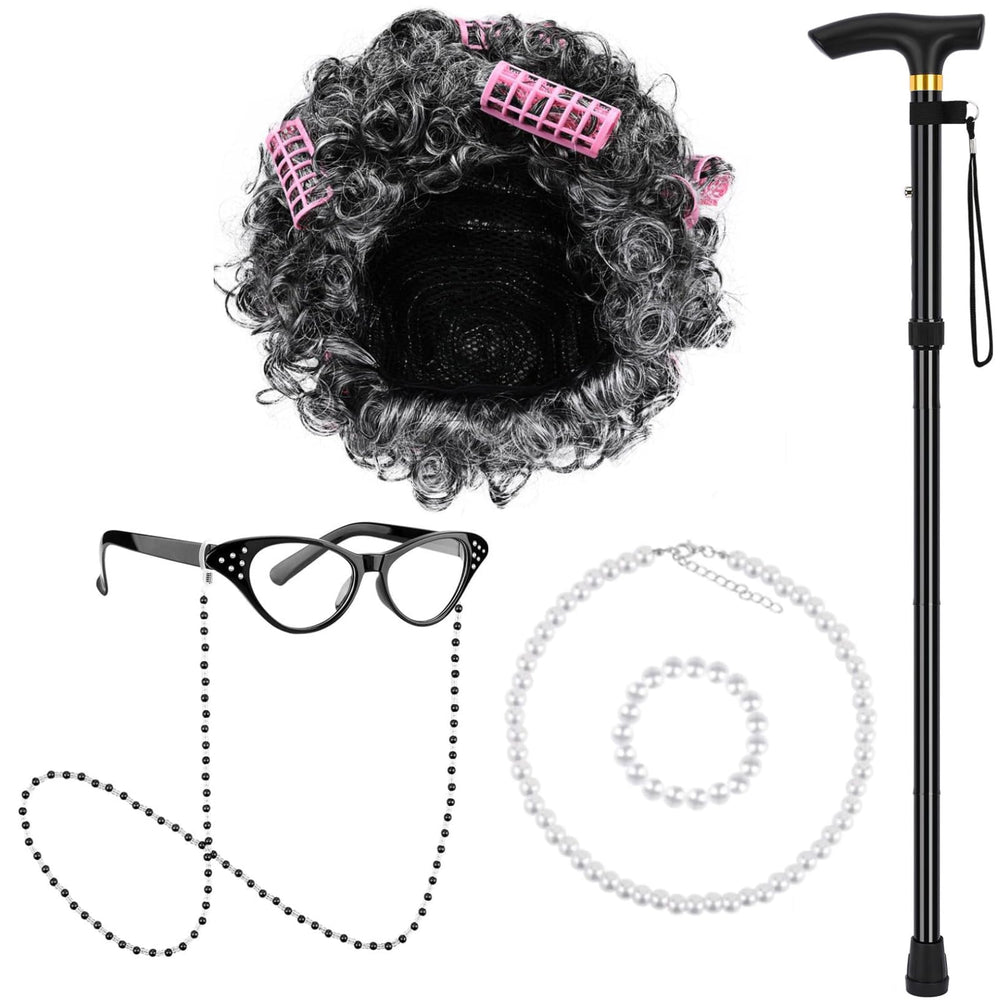 Matiniy granny wig for an authentic old-lady look and cosplay fun.