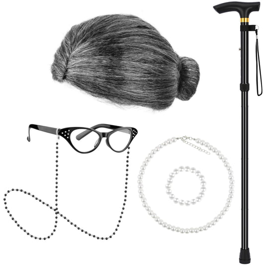 Matiniy granny wig for a vintage cosplay look and comfortable wear.