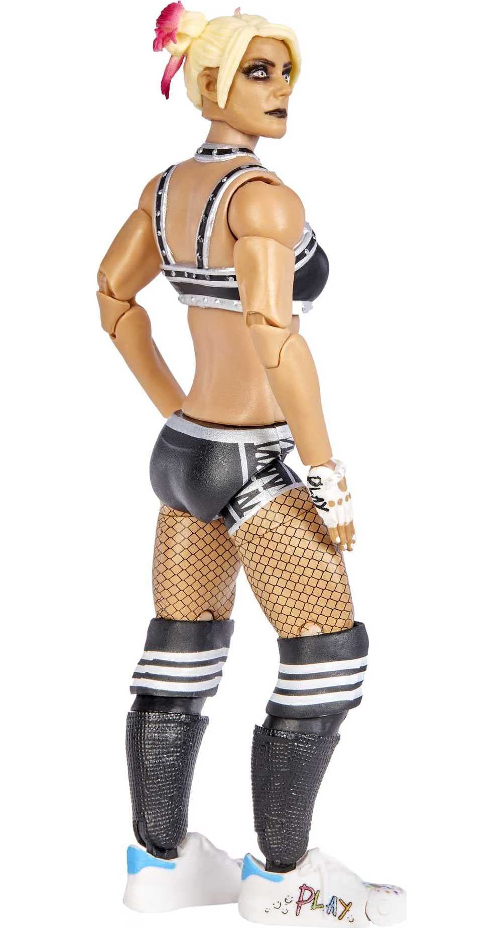 Figure includes two skirts to switch personas for ring entrances.