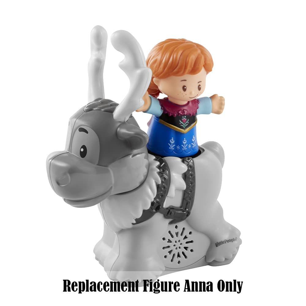Anna replacement figure compatible with Fisher-Price Little People Frozen Anna & Sven set by Mattel.