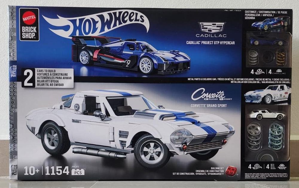 Mattel Brick Shop Cadillac Project GTP Hypercar with customization decals