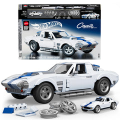 Mattel Brick Shop Hot Wheels Elite Corvette Grand Sport full build for display.