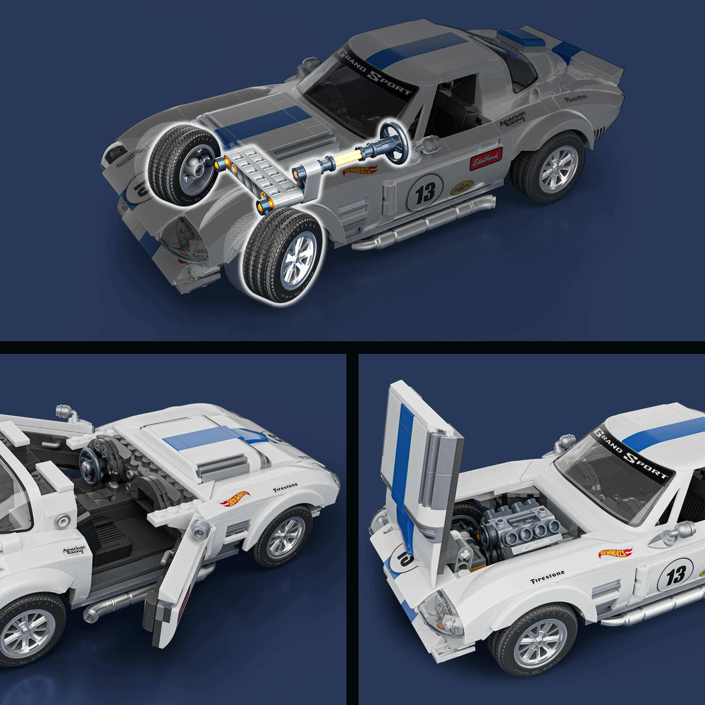 Mattel Brick Shop extra parts tray enables future builds and customization.