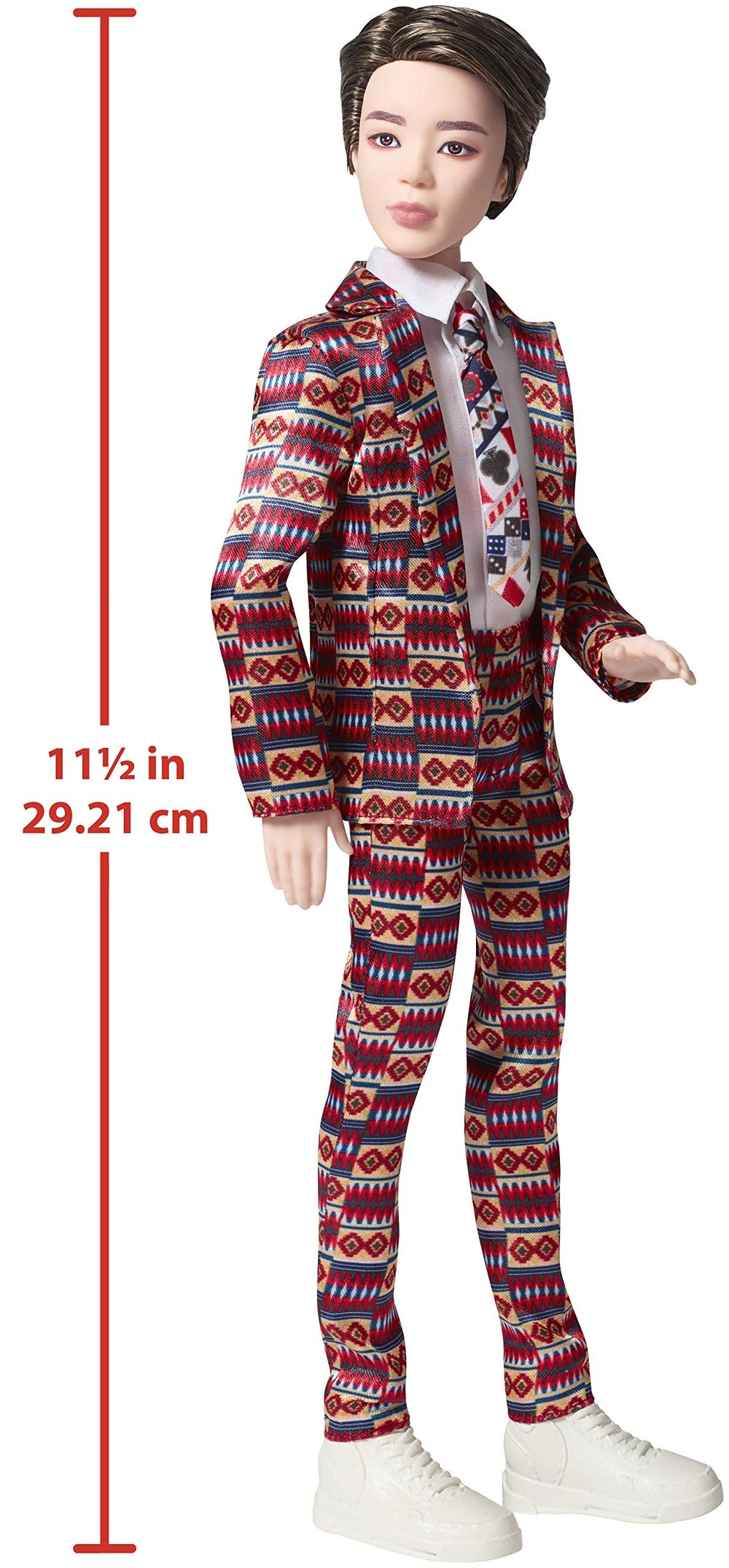 Mattel BTS Jimin Idol Doll eleven-inch-tall perfect for shelf or storytelling.