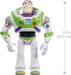 Mattel Buzz Lightyear bright colors make gift-ready display for fans.