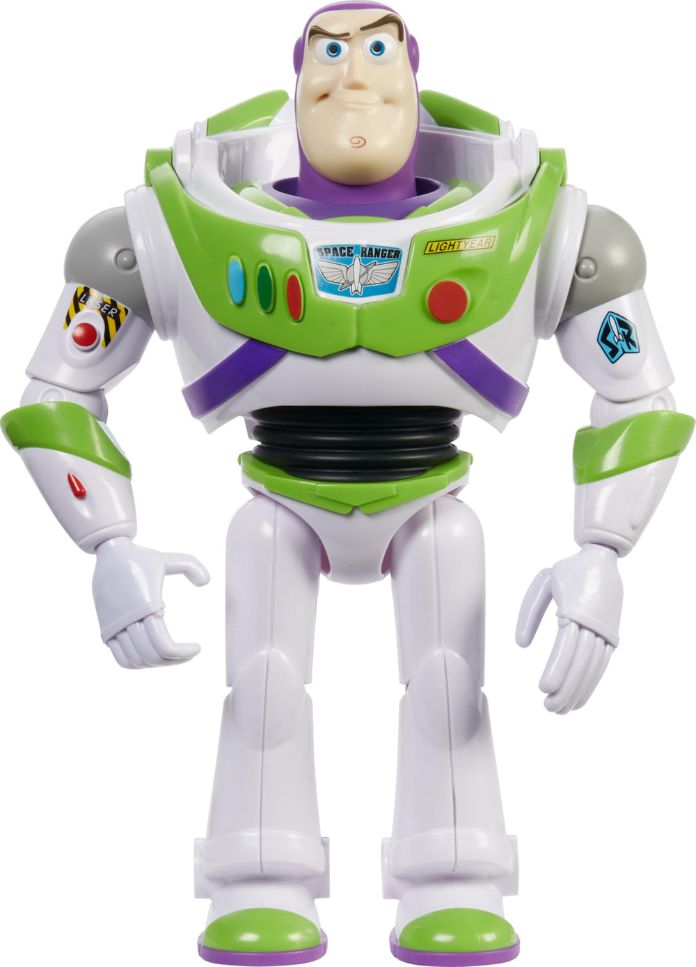 Mattel Buzz Lightyear spacesuit figure offers dynamic play for imaginative space adventures.