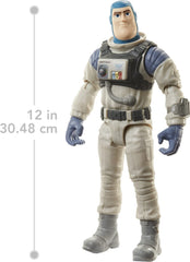 Mattel Buzz Lightyear XL-01 in grey flight suit for authentic mission scenes.