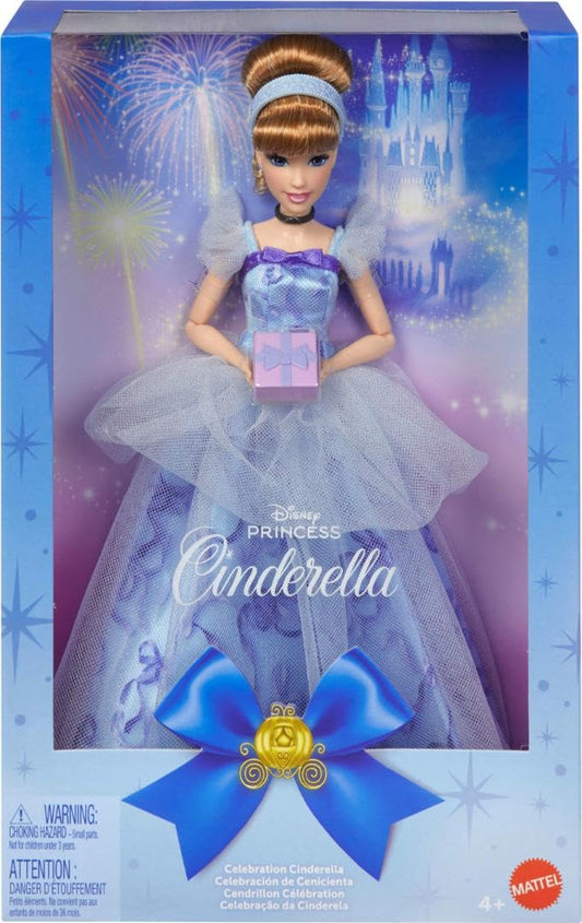 Mattel Cinderella doll in festive gown ready for imaginative play and display.