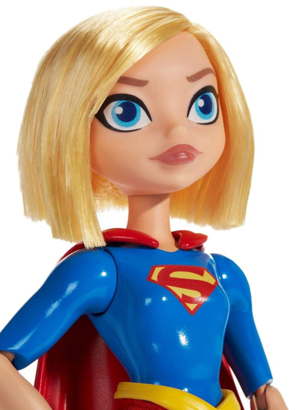 Mattel DC Super Hero Girls Supergirl doll with skateboard supports dynamic play.