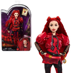 Mattel Disney Descendants Rise of Red doll, front view, perfect for imaginative play