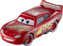 Mattel Disney Cars 3 Rust-Eze Lightning McQueen die-cast car on track for display and play
