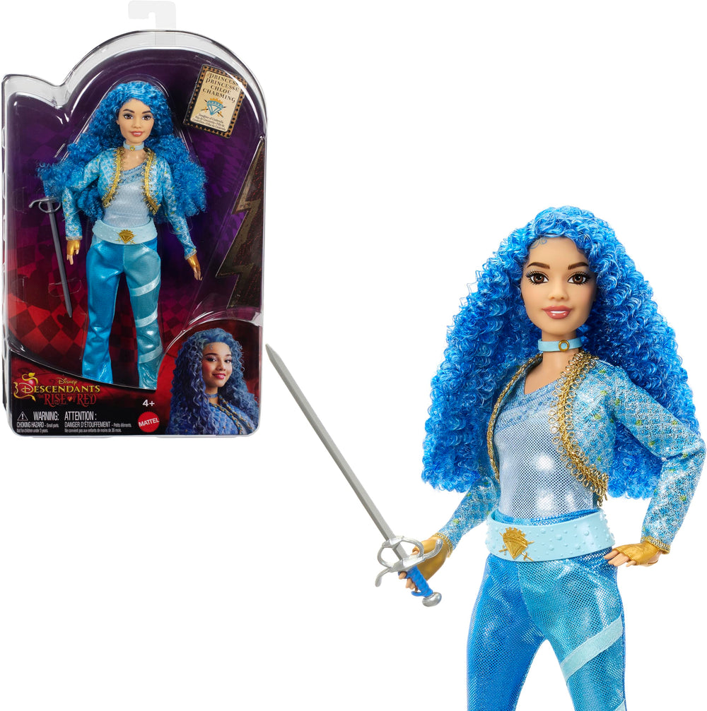 Mattel Disney Descendants Rise of Red Princess Chloe Charming doll front view for display
