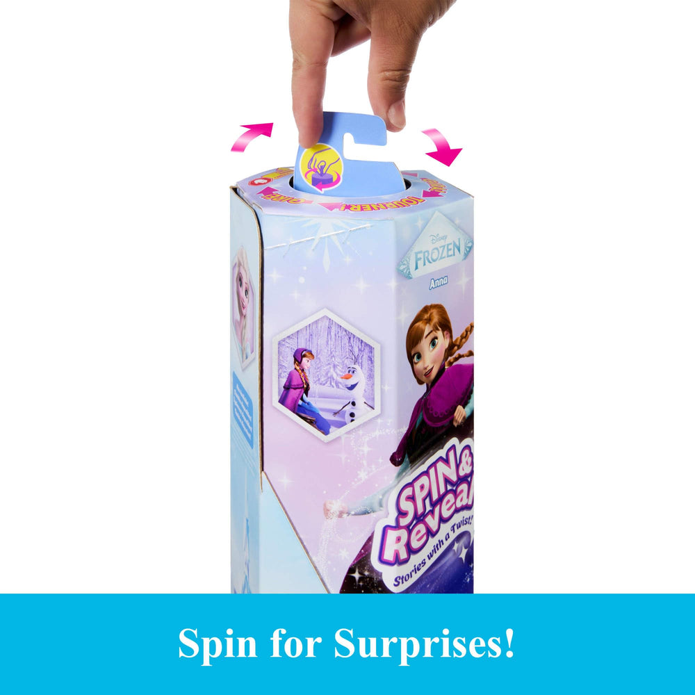 Mattel Disney Frozen Anna Spin & Reveal final Anna doll in a movie-inspired outfit