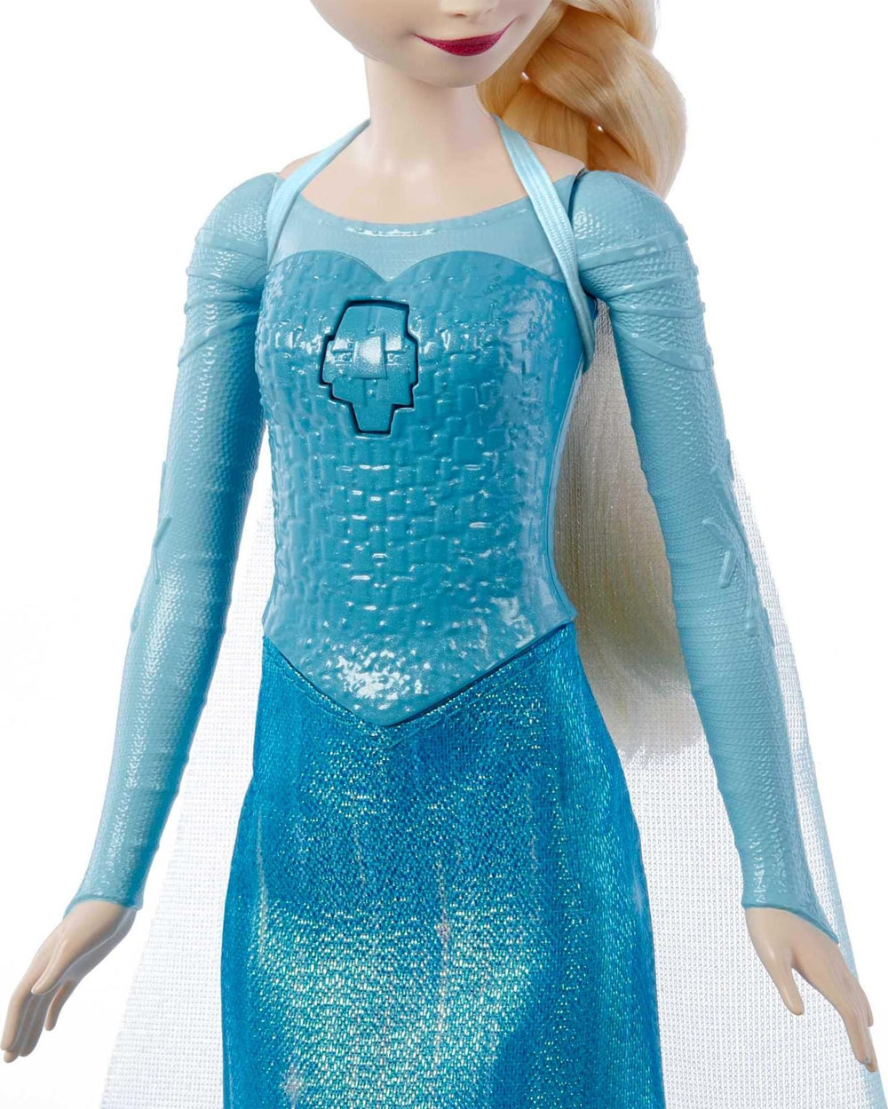 Mattel Elsa doll side braided hairstyle authentic to the movie