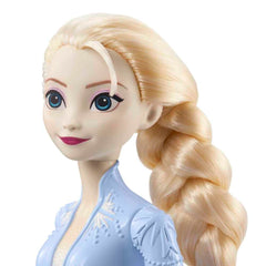 Mattel Elsa soft cape and removable skirt enhance costume-style pretend play.