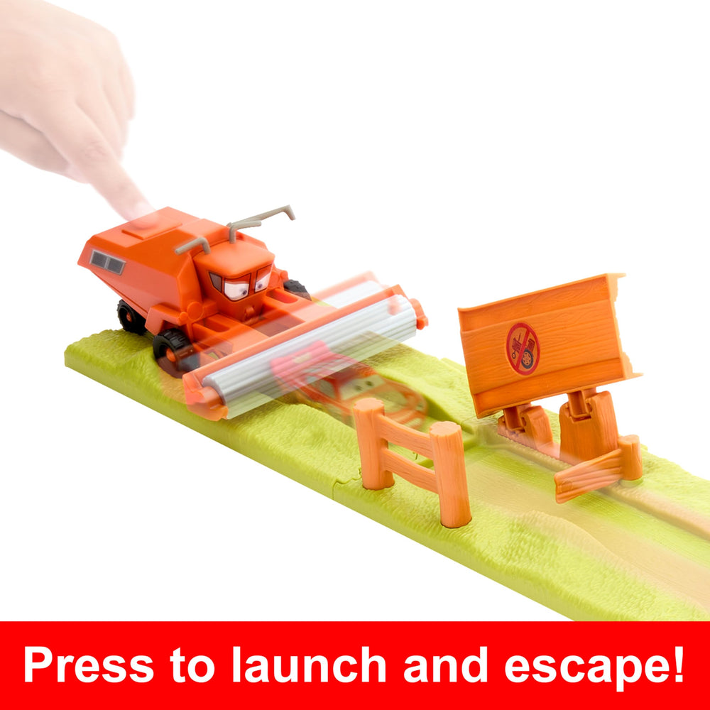 Mattel Disney Pixar Cars Frank escape play overview encourages quick thinking.