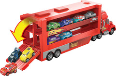 Hauler holds up to 18 mini vehicles for expanded play.