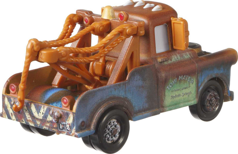 Mattel Disney Pixar Cars Mater diecast action for push-around play and collection.