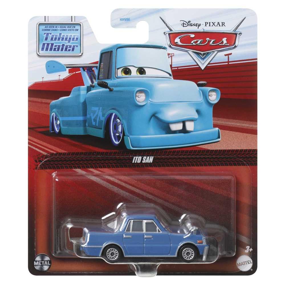 Mattel Disney Pixar Cars Toon Tokyo Mater Ito San Diecast packaging shot for gifting