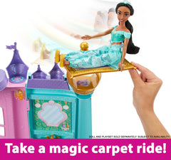 Mattel Disney Princess Castle chandelier and firefly light add enchanting ambience.