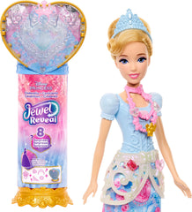 Mattel Cinderella Jewel Reveal doll with gem box and accessories for imaginative play