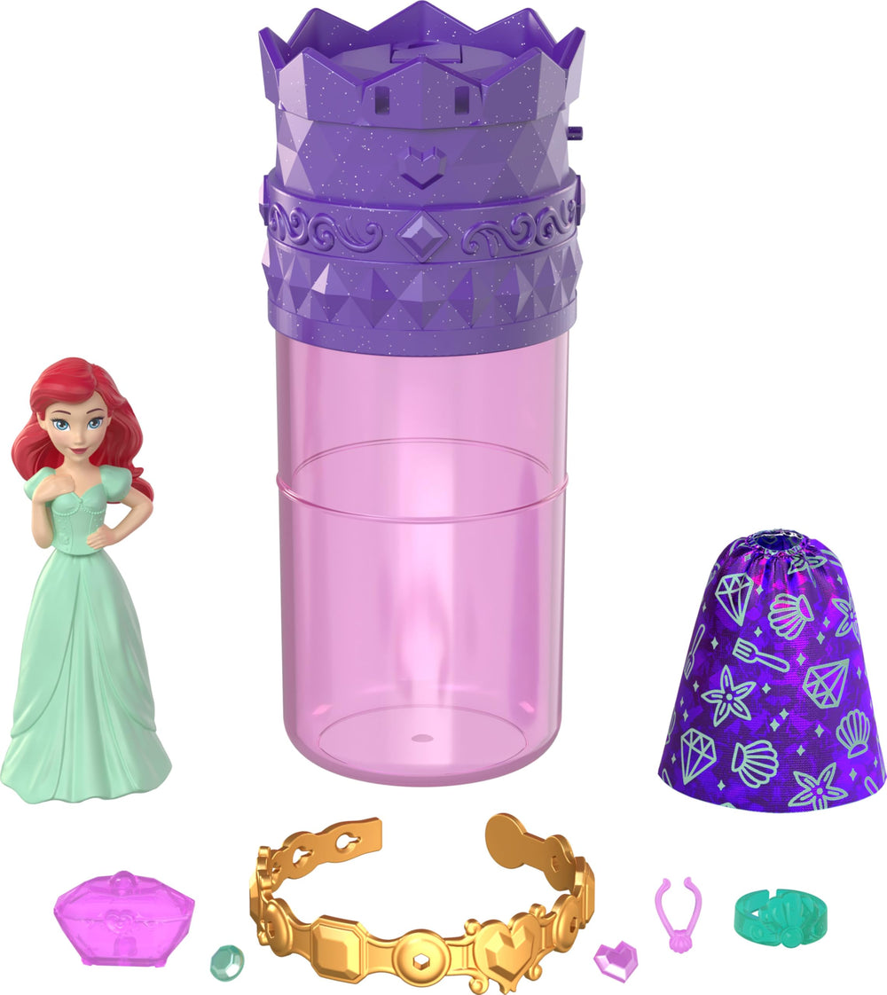 Collectible faces include Maleficent, Ursula, and Ariel for diverse play scenarios.