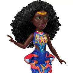 Mattel Ariel Mala doll with vibrant tail print for story scenes.