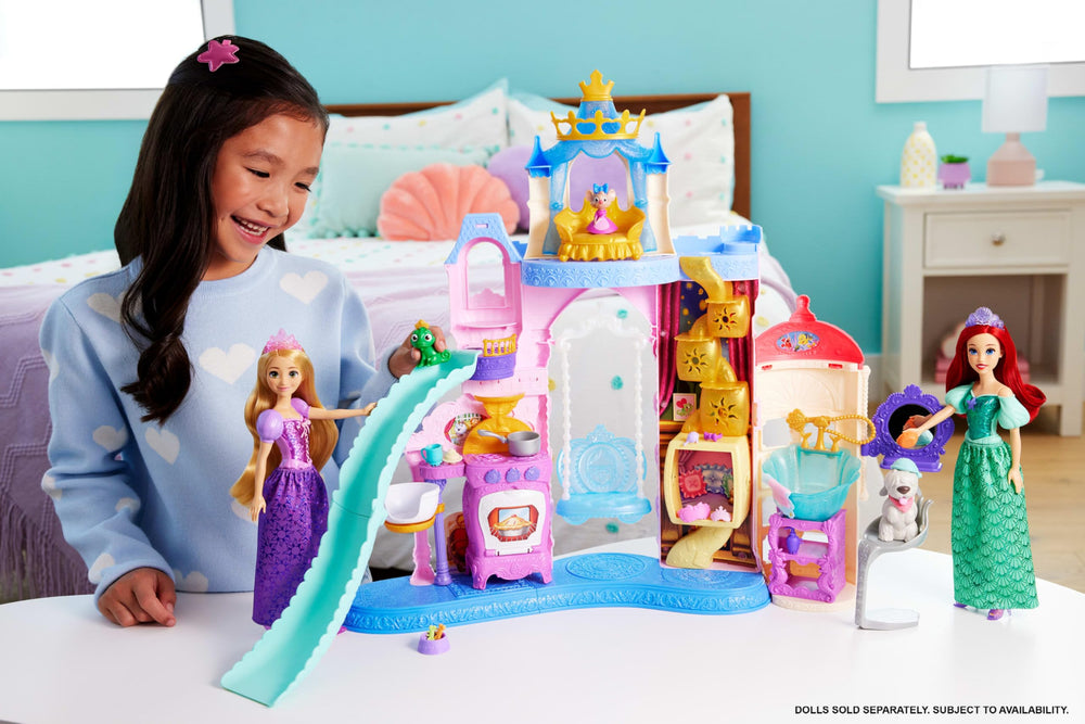 Mattel Disney Princess Pet Palace seven-area interior for storytelling sessions.