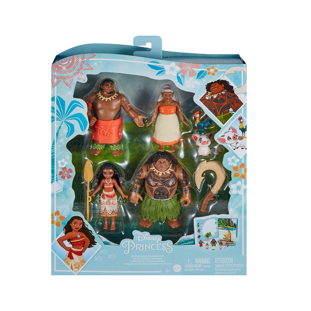Mattel Disney storybook packaging showcases unboxing and display.