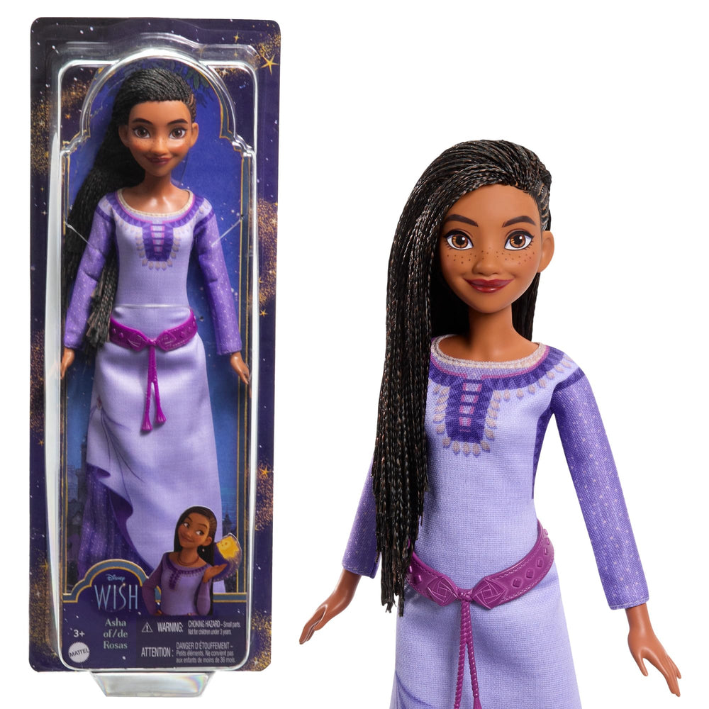 Mattel Disney Wish Asha of Rosas doll braided hair for styling fun