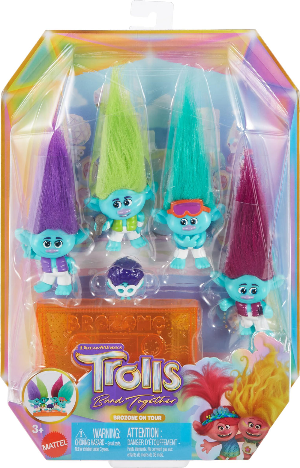 Mattel Trolls BroZone cassette-tape stand for arranging dolls on tour