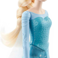 Mattel Elsa doll hair styled in a side braid for movie-inspired looks.
